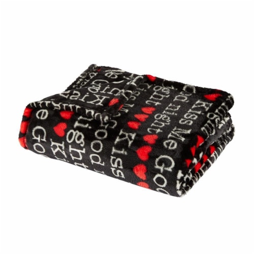 Kiss Me Goodnight Throw Blanket Perspective: front