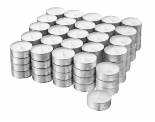 Everyday Living Unscented Tea Lights - White Perspective: front