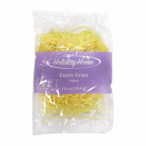 Holiday Home® Solid Easter Basket Grass Fill - Yellow Perspective: front