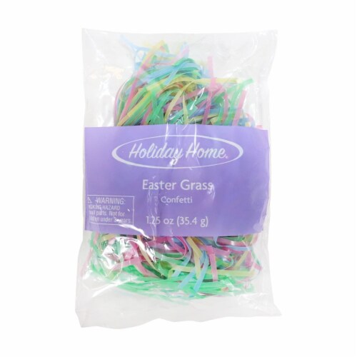 Holiday Home® Solid Easter Basket Grass Fill - Confetti Perspective: front