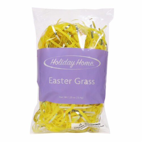Holiday Home® Mixed Easter Basket Grass Fill - Yellow Perspective: front