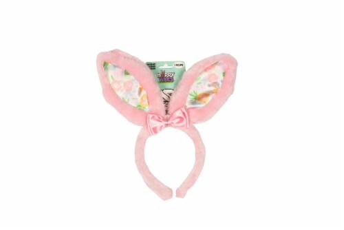 Holiday Home Floral Bunny Ears Headband - Pink Perspective: front