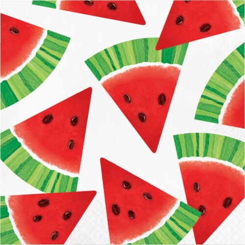 HD Designs Outdoors Watermelon Lunch Napkins Perspective: front