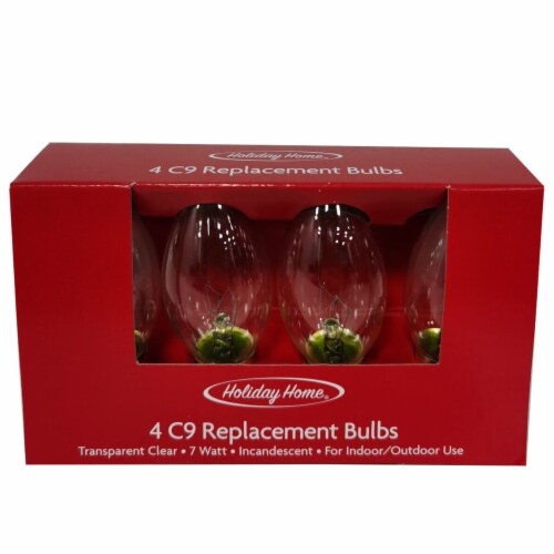 Holiday Home® Transparent Replica C9 Bulbs - Clear Perspective: front