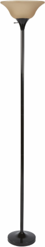 Everyday Living Torchiere Floor Lamp - Black Perspective: front