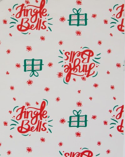 Holiday Home Jingle Bells Gift Wrap Perspective: front