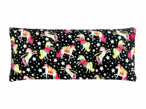 Holiday Home Christmas Unicorn Body Pillow Perspective: front