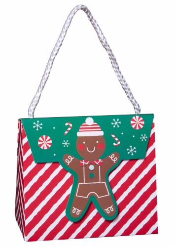Holiday Home Gingerbread Candy Purse Gift Bag Perspective: front