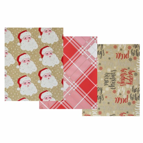 Holiday Home Kraft Santa Gift Wrap Perspective: front