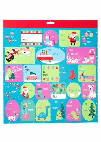 Holiday Home Christmas Gift Labels Perspective: front