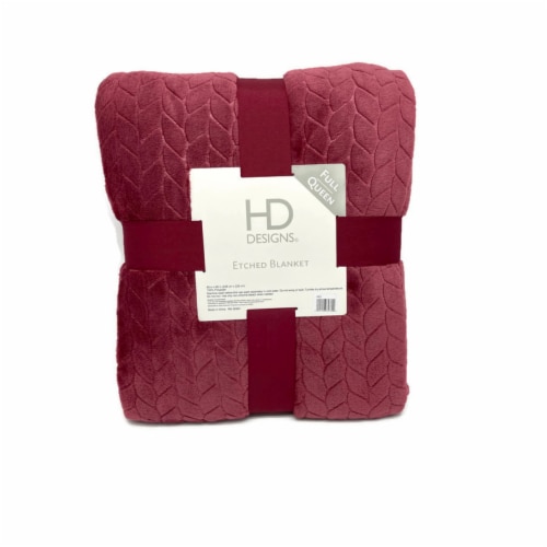 HD Designs Velvet Etched Blanket Red Full Queen City Market