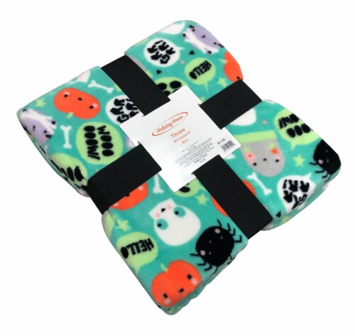 Holiday Home™ Halloween Boo Microplush Throw - Cockatoo Perspective: front