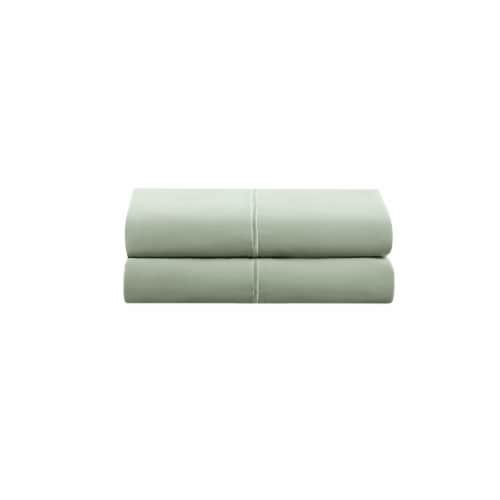 HD Designs Egyptian Cotton 500 Thread Count Pillowcases - 2 Pack - Green Perspective: front