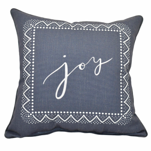 Holiday Home Joy Decorative Pillow - Blackened Pearl Perspective: front