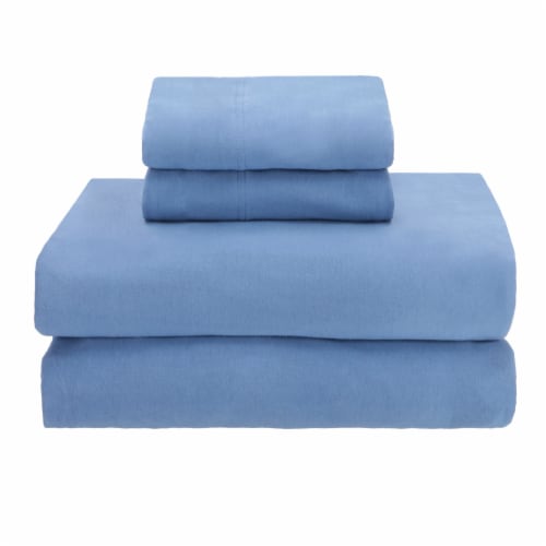 Everyday Living Jersey Sheet Set - Coronet Blue Perspective: front