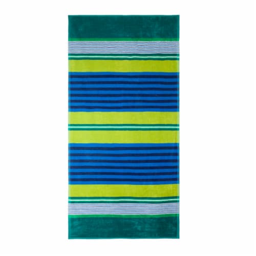 HD Designs Outdoors Wild Striped Beach Towel - Deep Lake Perspective: front
