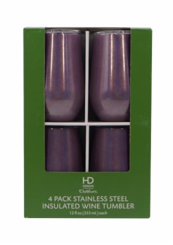 HD Designs Outdoors® Thermal Wine Tumblers - Iridescent Holy Hock Perspective: front