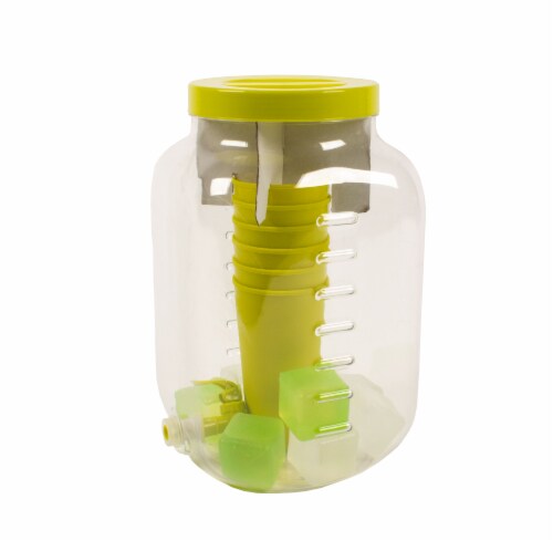 HD Designs Outdoors Acrylic Beverage Dispenser With Cups & Ice Cubes Perspective: front