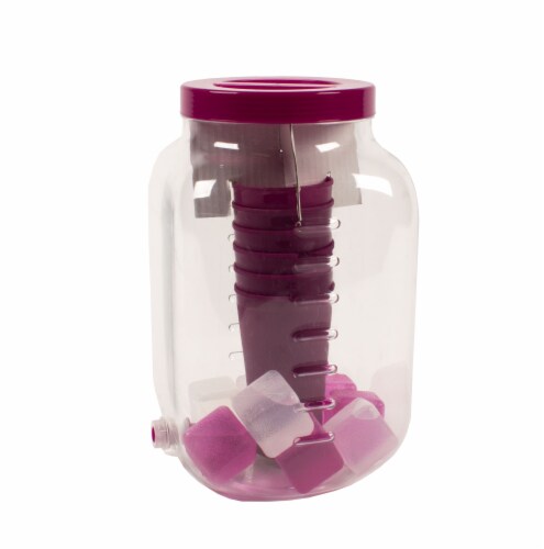HD Designs Outdoors Acrylic Beverage Dispenser with Cups & Ice Cubes Perspective: front