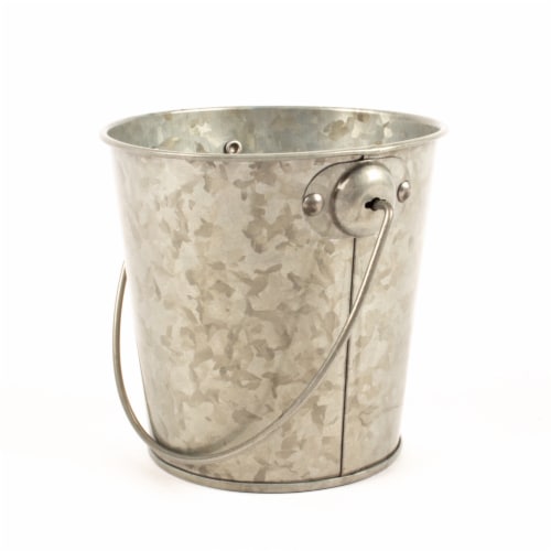 HD Designs Outdoors Galvanized Mini Bucket -Silver Perspective: front