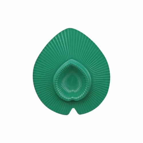 HD Designs Outdoors Leaf Shaped Chip and Dip Tray - Green Perspective: front