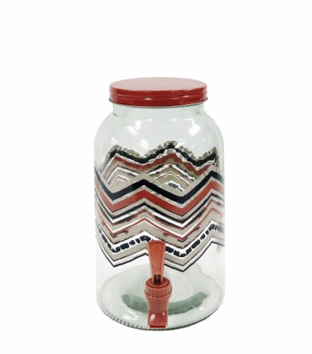 HD Designs Outdoors Sun Tea Jar - Painted Chevron Perspective: front