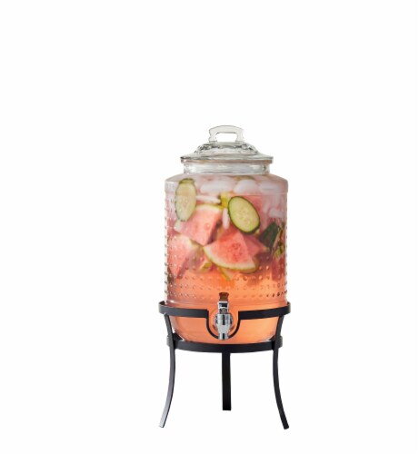 HD Designs Outdoors Glass Dots Beverage Dispenser with Stand Perspective: front