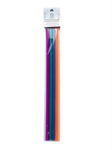 HD Designs Outdoors Reusable Plastic Straws - Assorted Perspective: front