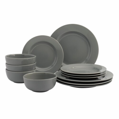 Dash of That Amalfi Dinnerware Set - Smoke Gray Perspective: front