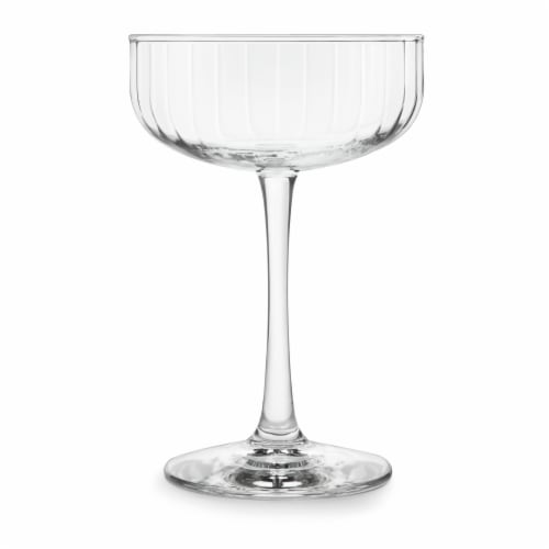 Libbey Paneled Coupe Glass - Transparent Perspective: front