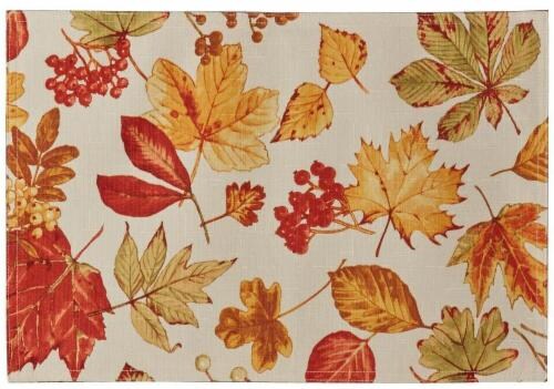 Autumn Leaves Placemat Perspective: front