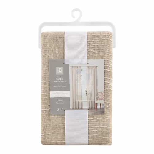 HD Designs Sheer Window Panel - Feather Gray Perspective: front