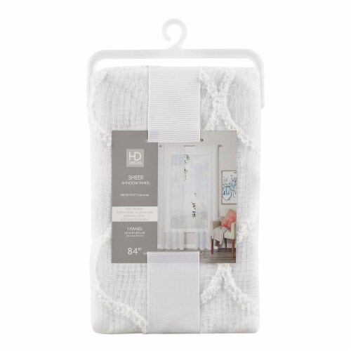 HD Designs Sheer Window Curtain White Perspective: front