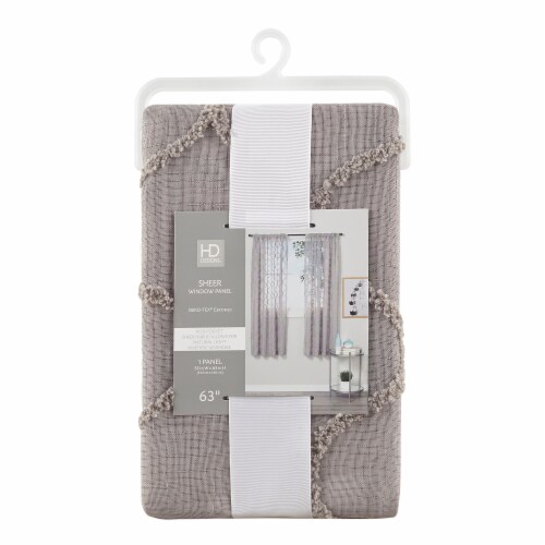 HD Designs® Sheer Window Panel - Gray Perspective: front