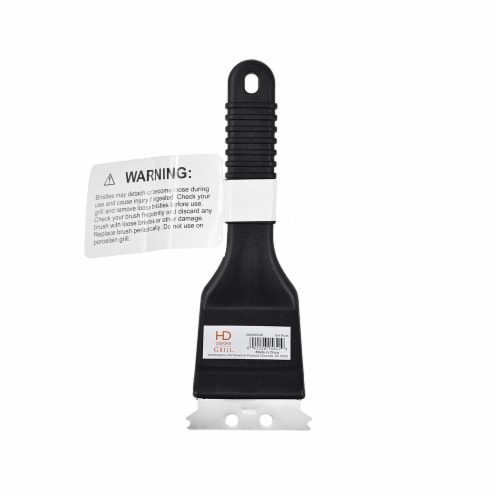 HD Designs Grill® Plastic Handle Grill Brush - Black Perspective: front