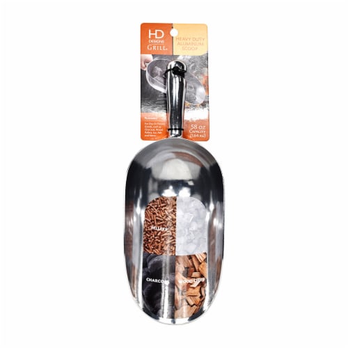 HD Designs Grill® Havy Duty Aluminum Scoop - Silver Perspective: front