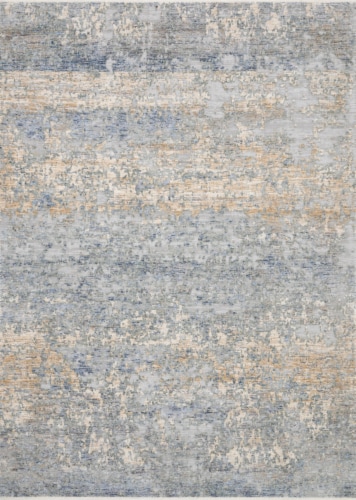 Modavari Home Fashions Area Rug - Blue/Gold Perspective: front