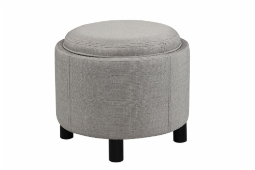 HD Designs Round Ottaman & Tray Top Perspective: front