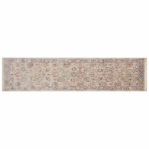 Modavari Cora Runner Ivory Ocean Rug Perspective: front