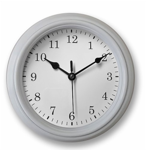 Everyday Living White Wall Clock Perspective: front