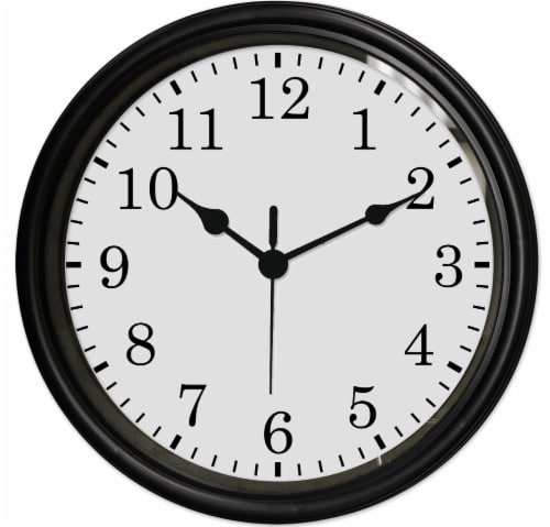 Everyday Living Basic Black 8x8 Wall Clock Perspective: front