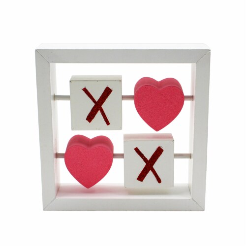 Holiday Home 5.9in XOXO Flip Sign White Perspective: front