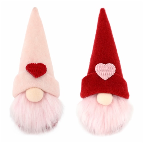 Holiday Home Fabric Gnome with Hearts - Assorted Perspective: front