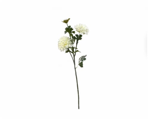 HD Designs Artificial Dahlia Spray - White Perspective: front