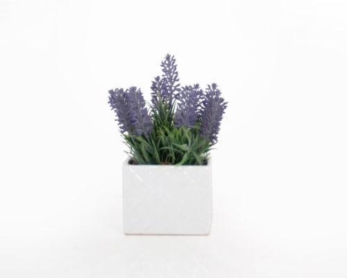 HD Designs Mini Artificial Potted Lavender Plant Perspective: front
