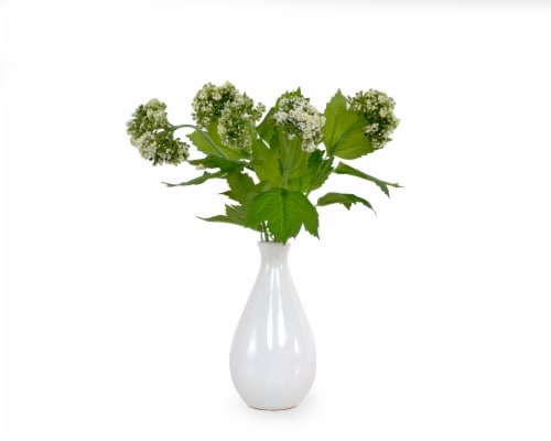 HD Designs Artificial Floral Vase - White Perspective: front