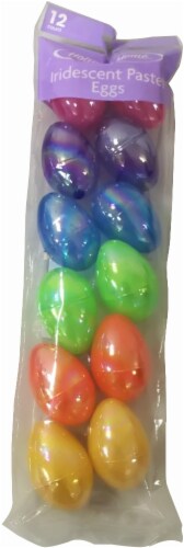 Holiday Home Plastic Easter Eggs - Iridescent Pastel Perspective: front