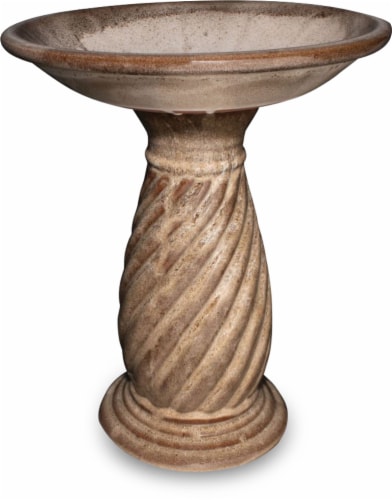 The Joy of Gardening Classico Brown Mini Birdbath Perspective: front