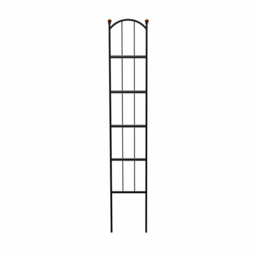 The Joy of Gardening Modern Farmhouse Trellis - Black Perspective: front