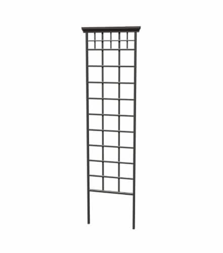 The Joy of Gardening Mission Style Trellis - Black Perspective: front